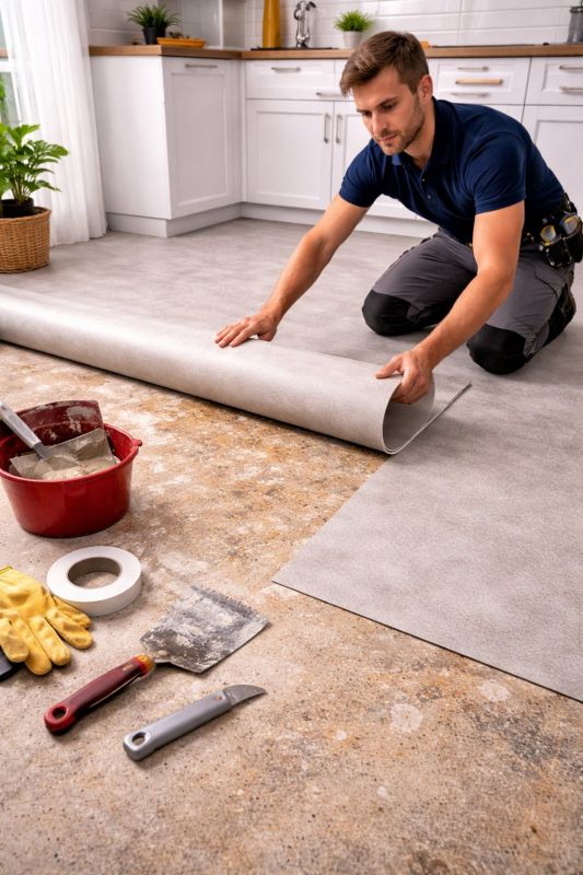 Linoleum Floor Installation in Aubrey, TX