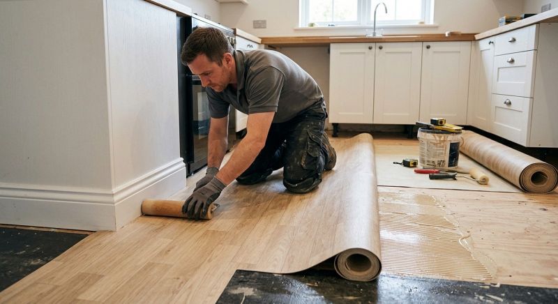 Sheet Linoleum Installation in The Colony, TX